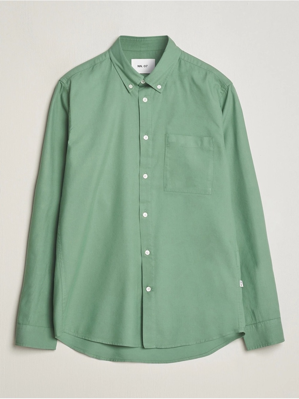 NN.07 Oxford Shirt Cotton Modal ‘Arne’ in Hedge Green | Men’s Small